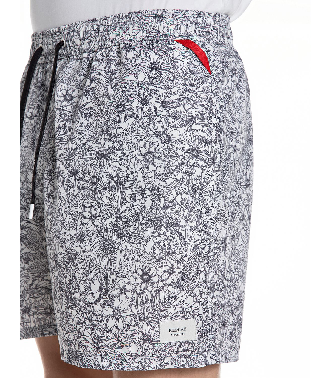 フラワープリントスイムショーツ 詳細画像 ホワイトブルー 4